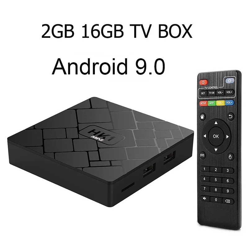 Hk1 Смарт ТВ приставка Android 9,0 RK3229 2G 16G телеприставка 4K 1080P 3D H.265 Wifi медиаплеер ТВ приёмник Play Store upgrate 8,1 OS - Цвет: 2GB 16GB TV BOX