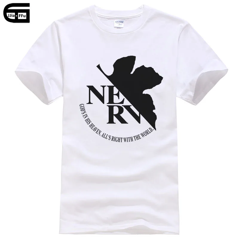 Anime Cartoon EVA Neon Genesis Evangelion NERV cotton Mans clothing Men T Shirt Manga Tshirt casual t-shirt tee T164