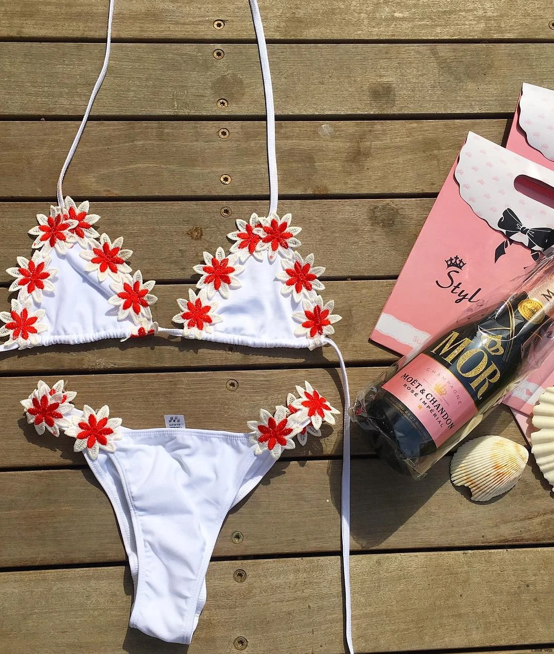 Buy Brand Brazilian Bikini 2018 white lace Bikinis Set