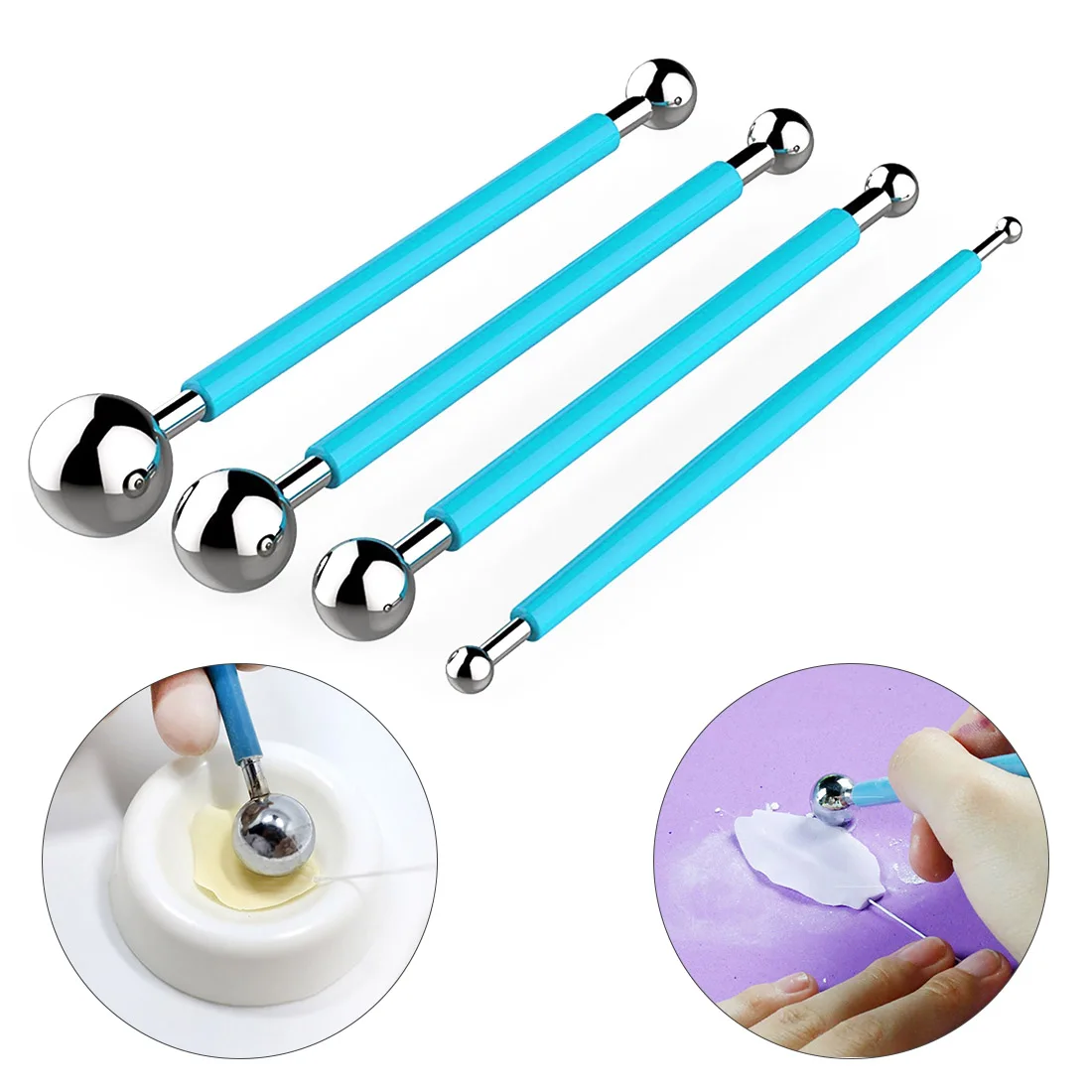 

Sculpture Tools 4pcs/set Professional Slime Play dough Tool DIY Stainless Steel Polymer Clay Tools Toys For Clay Carving