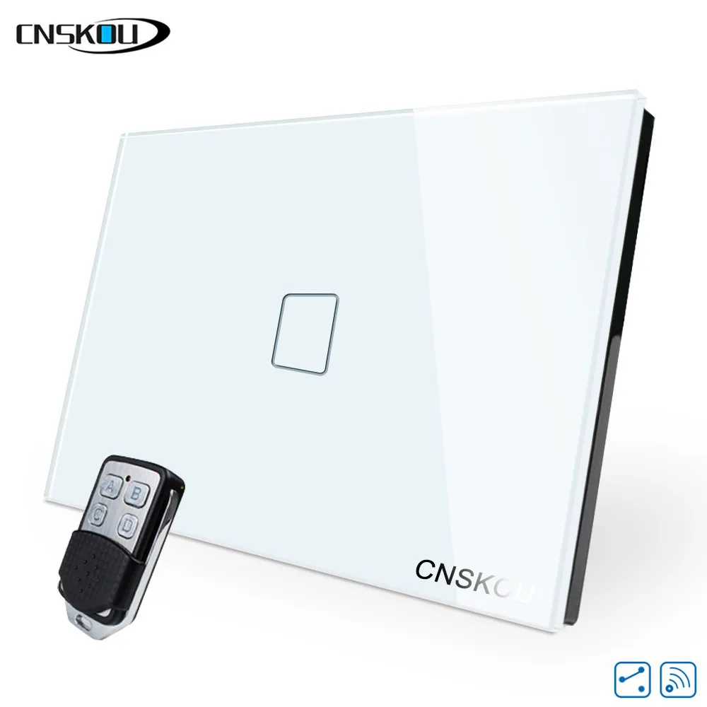 

CNSKOU US Wireless Remote Control Light Wall Switch,433mhz One Gang Two Way Wall Switch,110V Switch