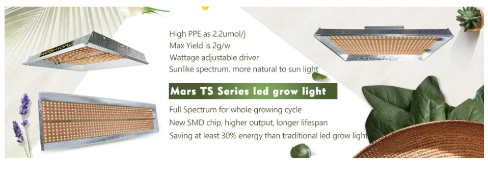Mars Hydro TS 2000W светодиодный светильник для выращивания солнечных лучей полный спектр Крытый наборы для гидропоники овощей и цветов