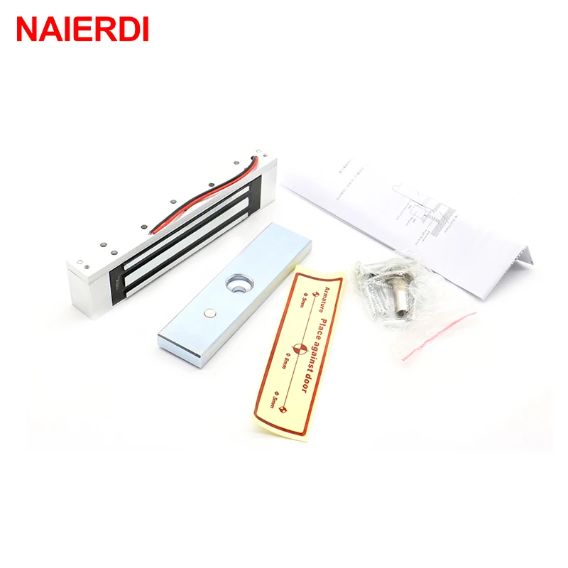 

NAIERDI Single Door Electric Lock witn LED Light 12V Magnetic Electric Door Lock for Access Control Home Security 180KG (350LB)