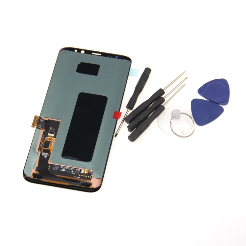 S8 LCD with frame for SAMSUNG Galaxy S8 G950 G950F Display S8 Plus G955 G955F Touch Screen Digitizer+tape