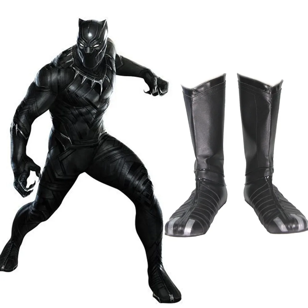 Black Panther Boots Captain America Civil War Cosplay Costumes Shoes