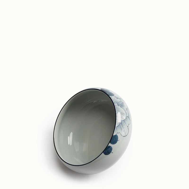 1.1L японский синий и белый чай из гибискуса фарфоровый миска для еды рыбный