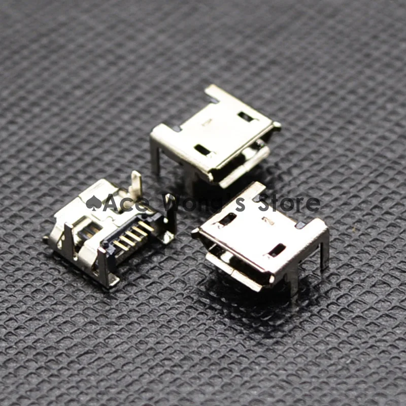 Gimax 10PCS Micro USB 5P,5-Pin SMD SMT Micro USB Jack,5Pins Micro USB Connector Tail Charging Socket 