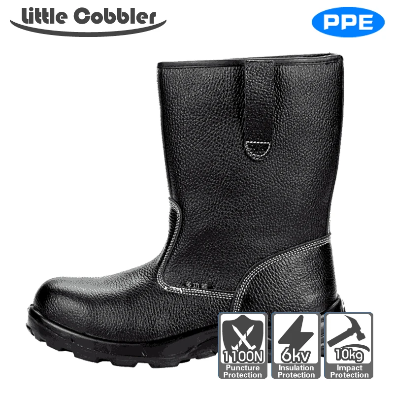 

Men Women Safety Shoes Steel Toe Work Leather Boots Breathable Comfortable Wearable Anti Smash Puncture Proof Oil Working Boot