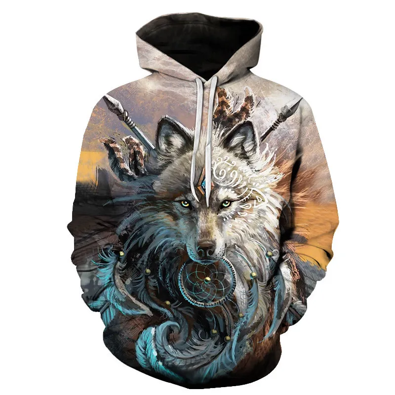 

Wolf Warrior by SunimaArt Hoodies Unisex Hooded Sweatshits Drop Ship Animal Hoodie Brand Tracksuits 2018 Pullover Male Coat