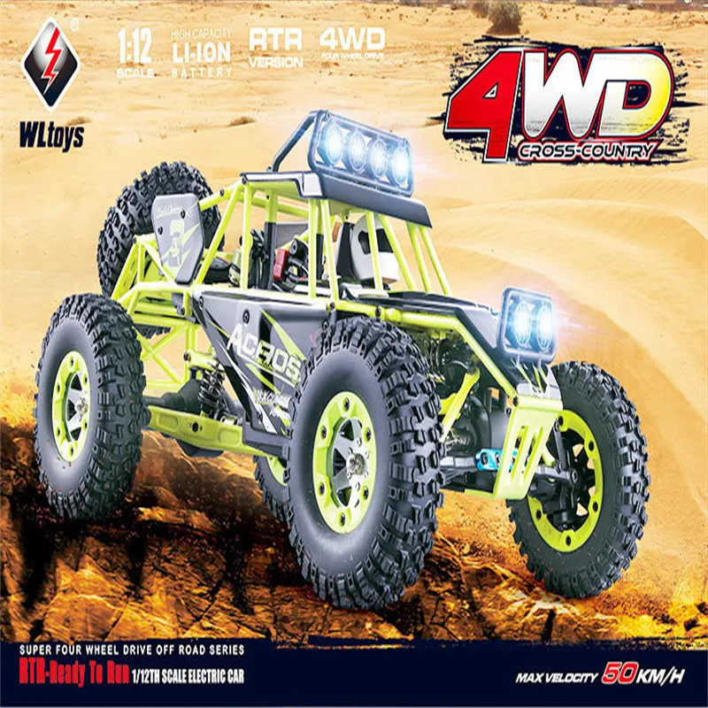 

High Quality WLtoys 12428 2.4G 1/12 4WD Crawler RC Car 1:12 Electric four-wheel drive Climbing RC Car With LED Light RTR