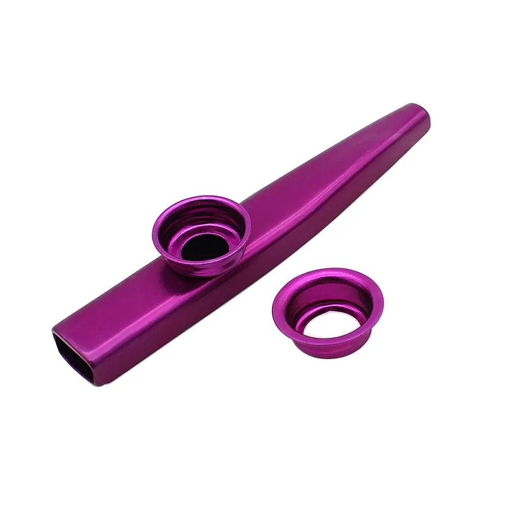 5X SYDS kazoo алюминиевый сплав металл с 5 шт Подарочная диафрагма для флейты для детей любителей музыки-фиолетовый