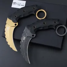 2 варианта! Karambit тактические ножи с фиксированным клинком, AUS-8 лезвие G10 ручка для кемпинга, маленький охотничий нож