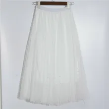 Мода Для женщин одежда с высокой талией, повседневные однотонные свободные принцессы с юбкой из тюля; плиссированные юбки из полиэстера слитные купальники для будущих мам