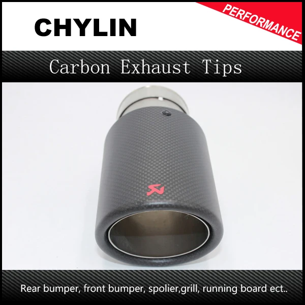 

2017 NEW Akrapovic exhaust car carbon Exhaust Tip car-styling ID:63mm OD:101mm exhaust pipe muffler tip carbon fiber exhaust tip