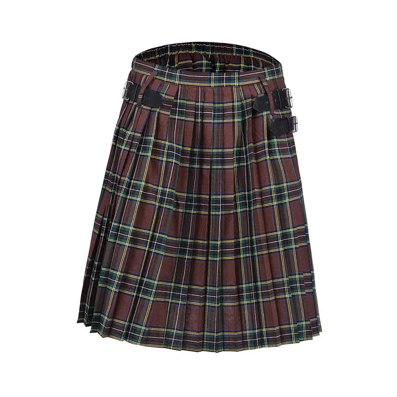 MJARTORIA повседневные плиссированные шотландские килты мужские модные брюки карго Индивидуальные брюки клетчатые свободные короткие юбки