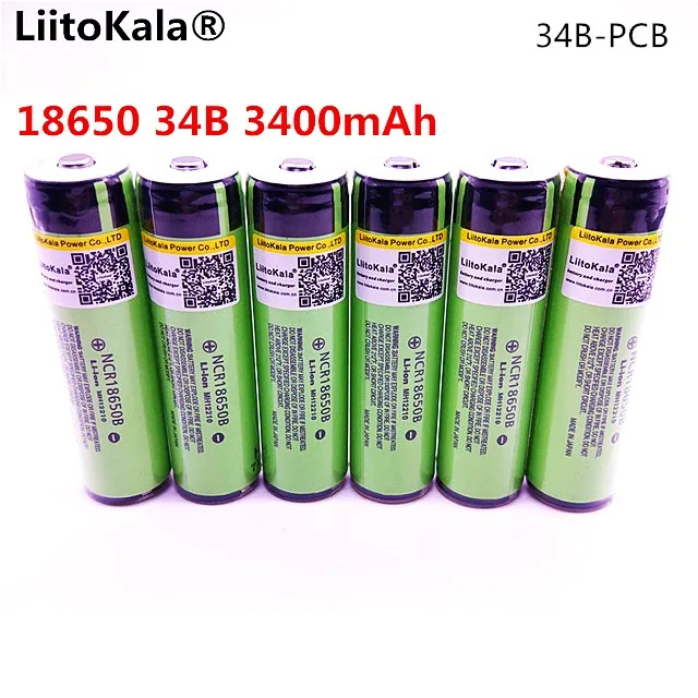 Аккумуляторная батарея Liitokala 18650B для ncr18650B 3400 мАч 3 7 В PCB бесплатная