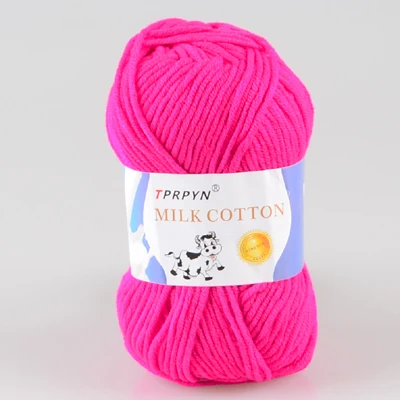 TPRPYN 500 г = 10 шт. молочная хлопковая пряжа для вязания, мягкая теплая детская пряжа для ручного вязания NL1131 - Цвет: rose red 08