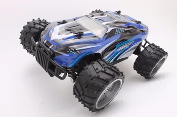 

RC Car 27MHZ Rock Crawler Rally Car 2WD Truck 1:16 Scale Off-road Race Vehicle Buggy Electronic RC Model Toy S737-Blue