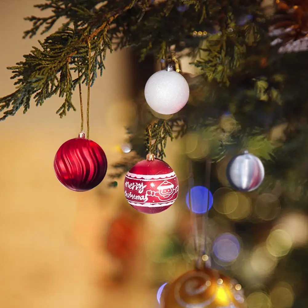 12 шт. рождественские большие висячие шары украшения для рождественской елки-Небьющийся шар для дома рождественские украшения, подвески, Декор, подарки