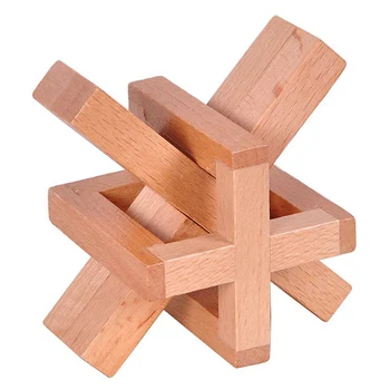 

Wooden Siege Lock the Perplexing X in a Box Logic Puzzle Burr Puzzles Brain Teaser Intellectual Toy