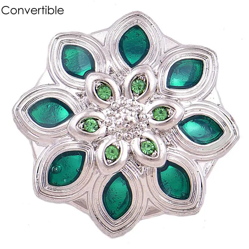 

3pcs Elegant Rivca inserts magnetic Flower brooch alloy antique Rhinestone Scarf Clip Vintage Muslim Brooch pin accessory brooch