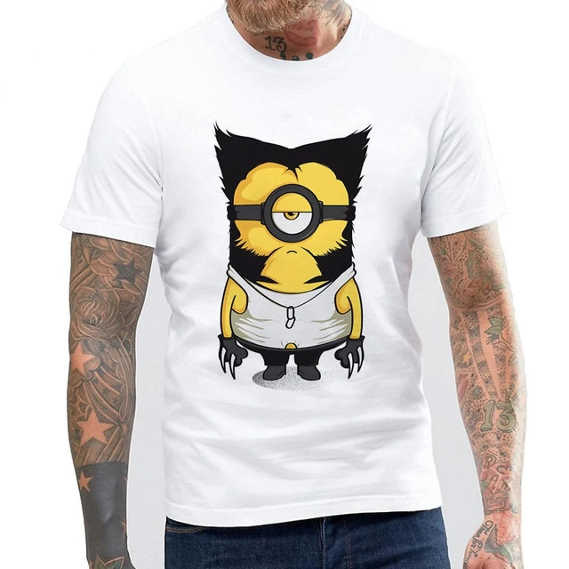 Summer Cool White Cartoon Printed T shirts For Men Harajuku Hipster