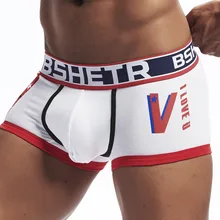 BSHETR I LOVE U, мужское нижнее белье, мужские боксеры, homme, мягкие хлопковые боксеры, мужское нижнее белье, мужские трусы, сексуальные трусы, мужские трусы