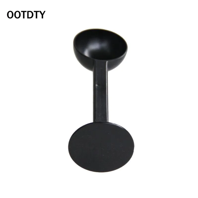 OOTDTY الأسود DIY Coffeeware كوب بلاستيكي للقهوة ملعقة أسود حامل تدك 10g قياس سكوب