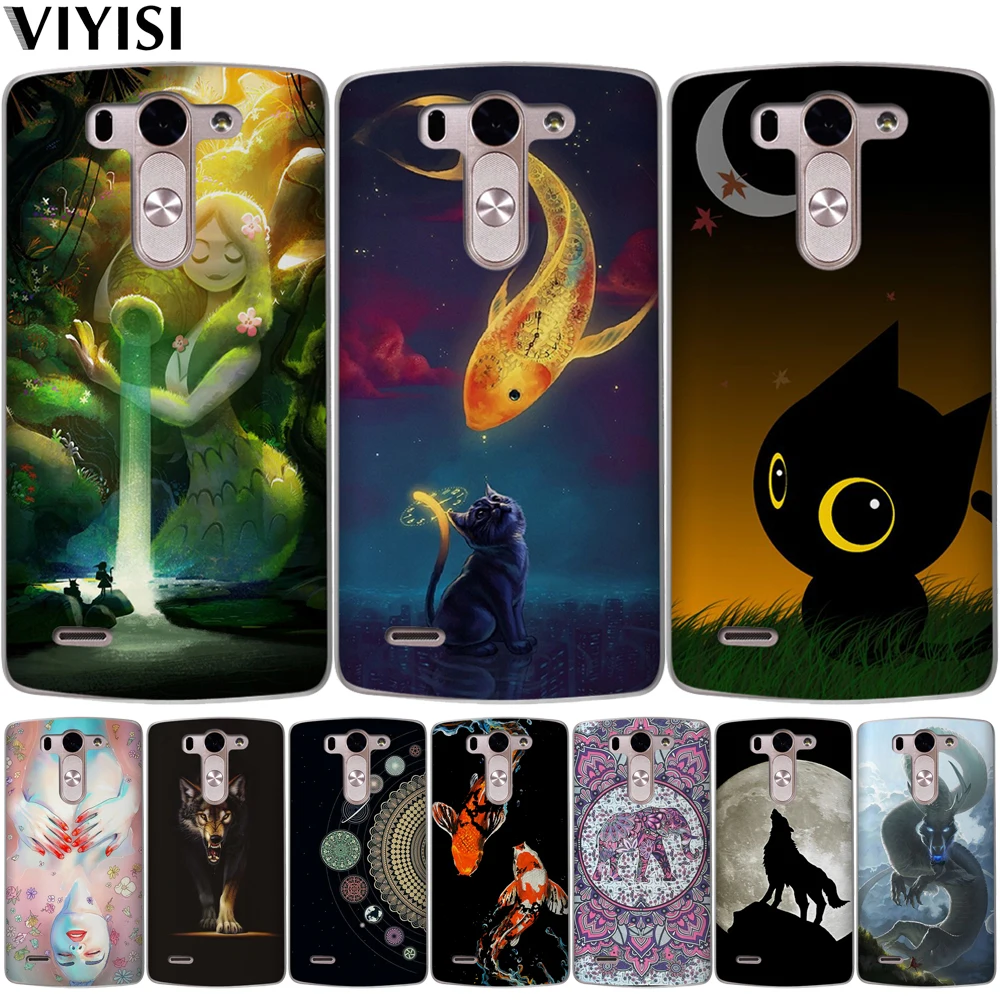 

Cute Cartoon Painted Phone Case For LG G4 G5 G6 X Power 2 X Screen Q6 Q8 K7 K4 K8 K10 2017 animals Cases Cover Etui Shell