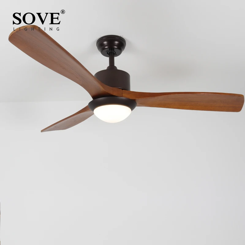 Sove 52 Inch Dorp Houten Plafond Ventilator Met Verlichting ... Sove 52 Inch Dorp Houten Plafond Ventilator Met Verlichting ...
