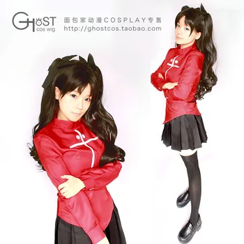 

New Anime fate stay night Cosplay Costume Rin Tohsaka Casual Lolita Cosplay Costumes Disfraces tops+skirt