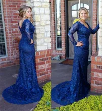 Langarm Abendkleider 2017 Neue Appliqued Spitze Taste Partei Abschlussball-kleider vestidos noite