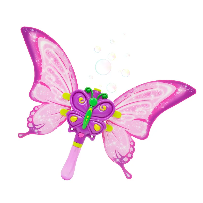 Легкая музыка мультфильм бабочка электрические Bubble Gun Автоматическая Magic Stick мыльных пузырей Childen дети пузыри открытый игрушка для удовольствия