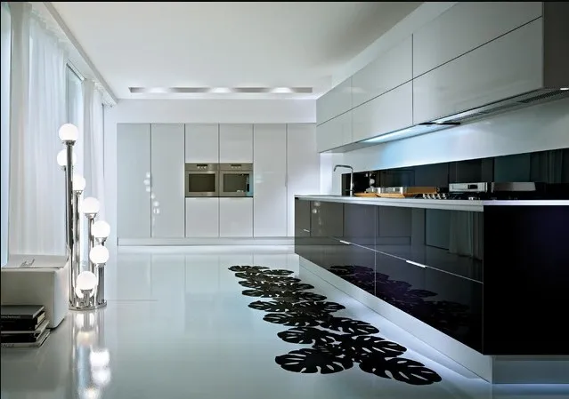2017 новый стиль современный глянцевый белый лак кухонные шкафы новый дизайн индивидуальные кухонная мебель
