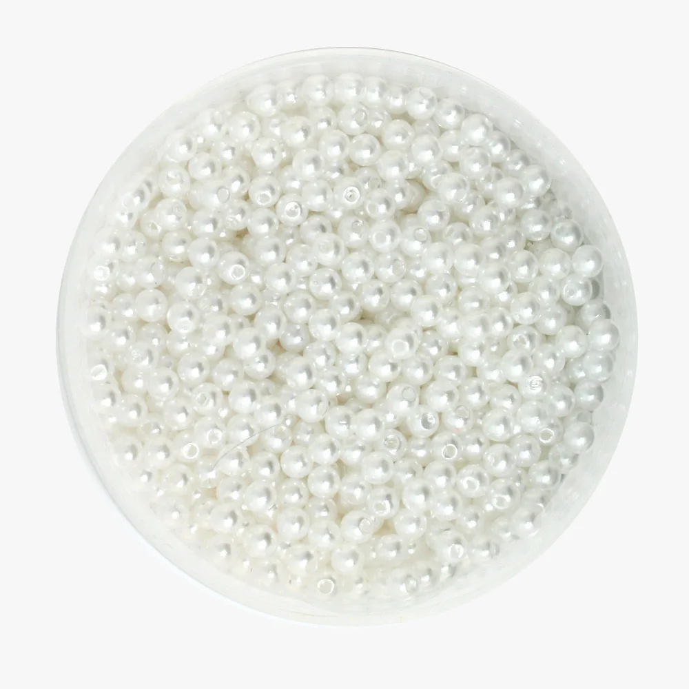 

Plastic 2000pcs/lot White Color Round Beads 4mm Dia.Wholesale for DIY Jewelry and Necklace CN-BSG01-01WH