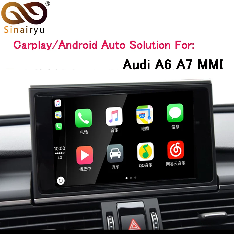 Sinairyu OEM Apple Carplay Android Auto Solution A6 S6 A7 MMI Smart Apple CarPlay Box IOS Airplay Retrofit for Audi Sinairyu OEM Apple Carplay Android Auto Solution A6 S6 A7 MMI Smart Apple CarPlay Box IOS Airplay Retrofit for Audi