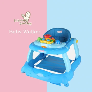 

6-18Months Baby Balance First Steps Car Early Educational Music Adjustable Baby Walker Kids Toddler Trolley Sit-to-Stand Walker