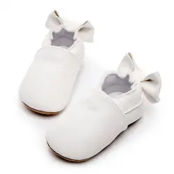 Из искусственной кожи, для детей, которые делают первые шаги; туфли из мягкой кожи для маленьких девочек Младенческая Детская обувь 2018