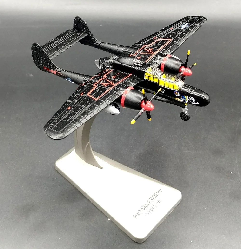 

AF1 1: 144 American P-61 Black Widow night fighter model Alloy aircraft model Favorites Model