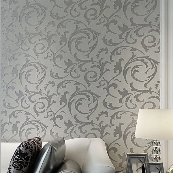 Silver Leaf Wallpaper