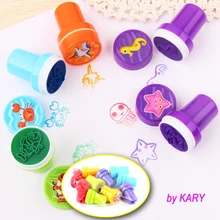 10 шт./компл. детские игрушки марки мультфильм фермы Животные фрукты дети печать Скрапбукинг штампа игрушка "сделай сам" для детей, много стилей на выбор