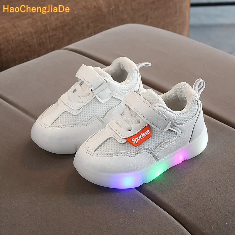 

Spring Autumn LED Lighted Child Sneakers Cute Tennis Breathable Baby Girls Boys Shoes Lovely Kids Toddlers Glowing Sneakers