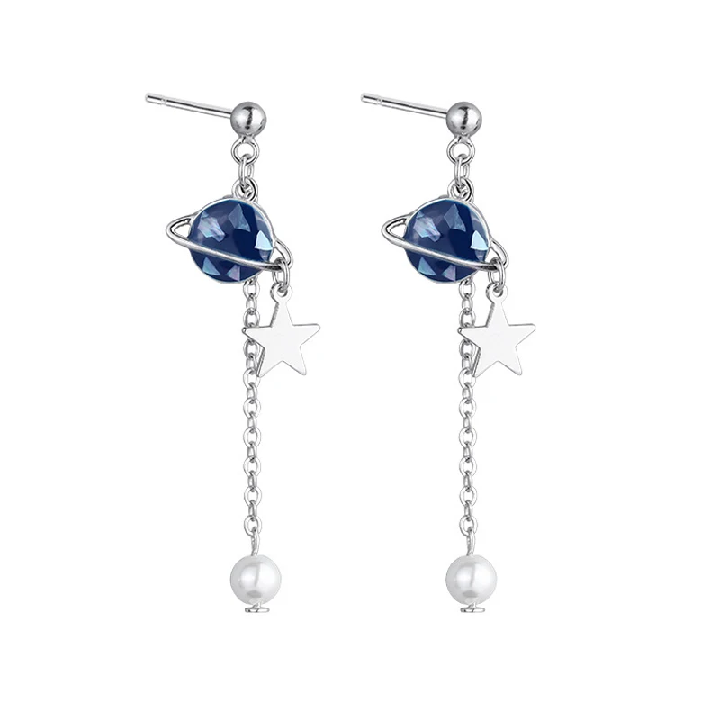 

2019 New Fashion 925 Sterling Silver Rhinestone With Pearl Stud Earrings For Women Birthday Gifts Jewelry