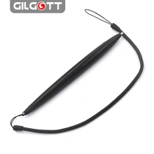 Caneta de toque estilete + corda de mola para nintendo ds lite dsi 3ds novo xl ll preto