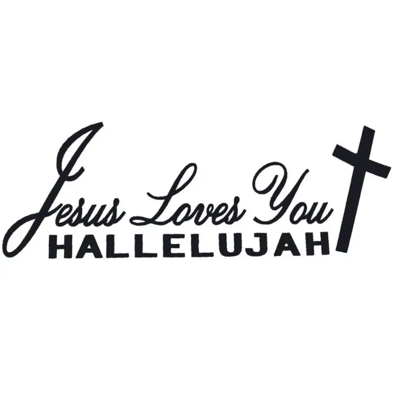 

Car Styling Jesus Loves You Hallelujah Christian Reflective Car Sticker