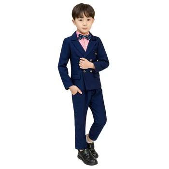 

Kids Wedding Blazer Suit Boys Shirts Vest Stylish Clothing Set School Formal Suits costume enfant garcon mariage blazers H490