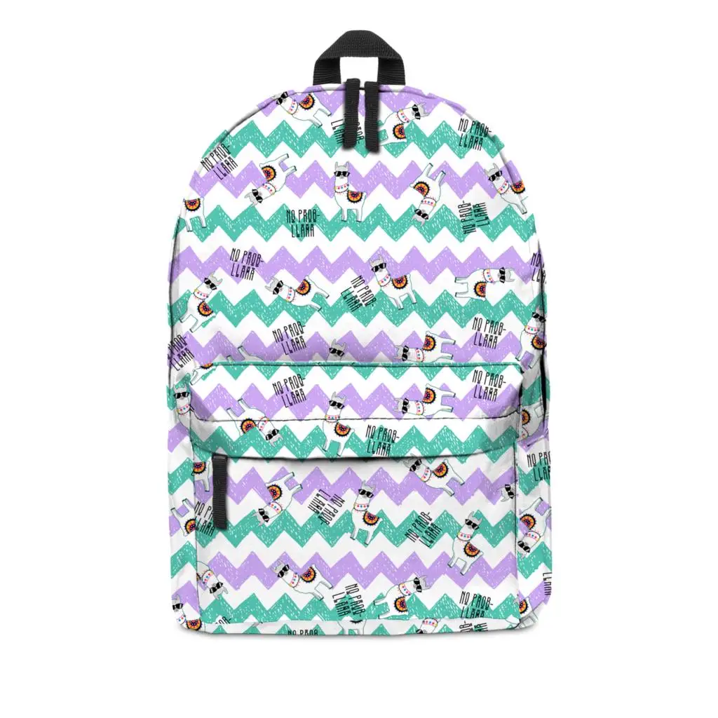 

MoneRffi 2019 Alpaca Oxford Backpack Digital Printing Waterproof Schoolbag Women Oxford Multifuction Bagpack Casual Sac A Dos