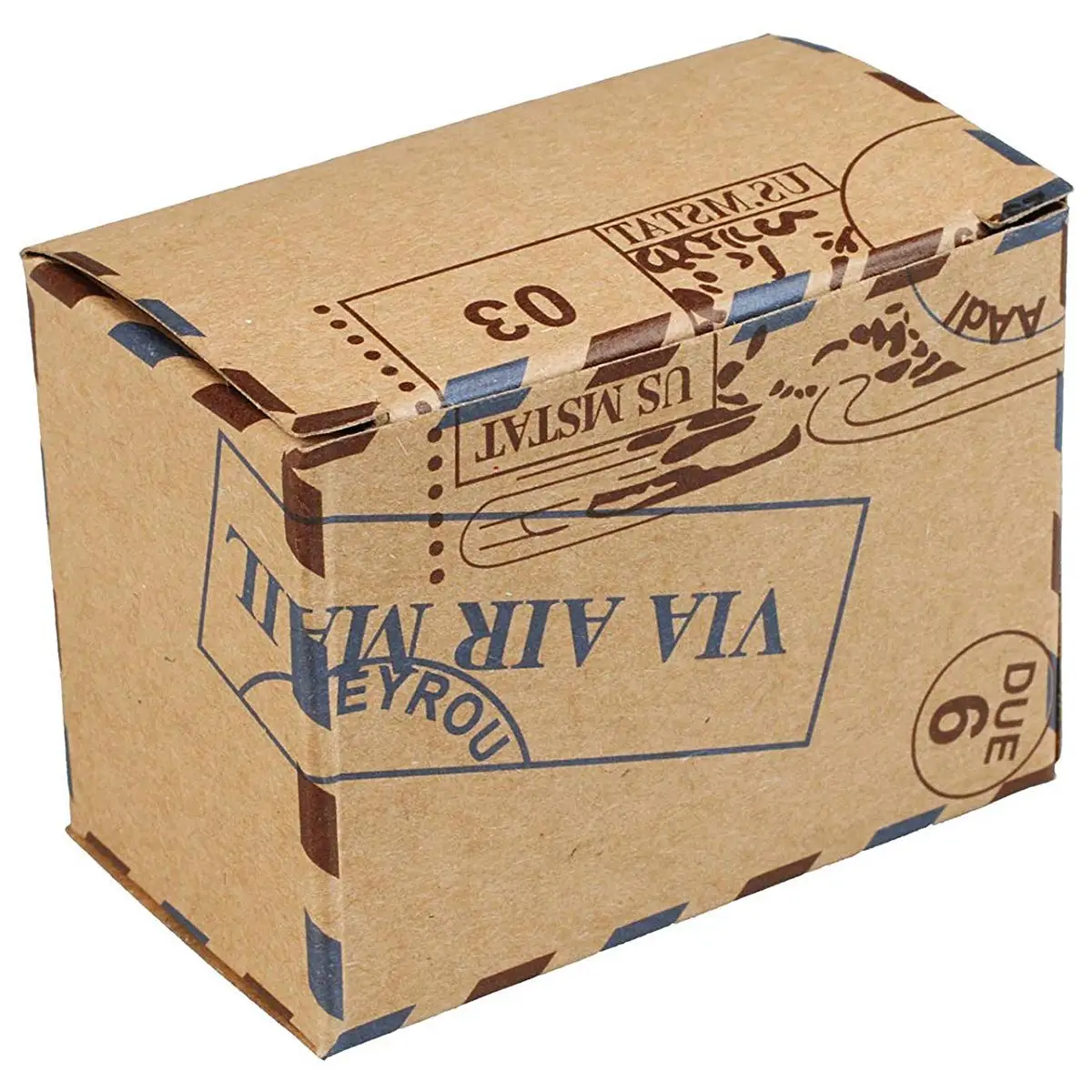 

50pcs Inspired Airmail Favor Boxes Bonbonniere With Globe Kraft Paper Candy Boxes Gift Box With Burlap Twines for wedding