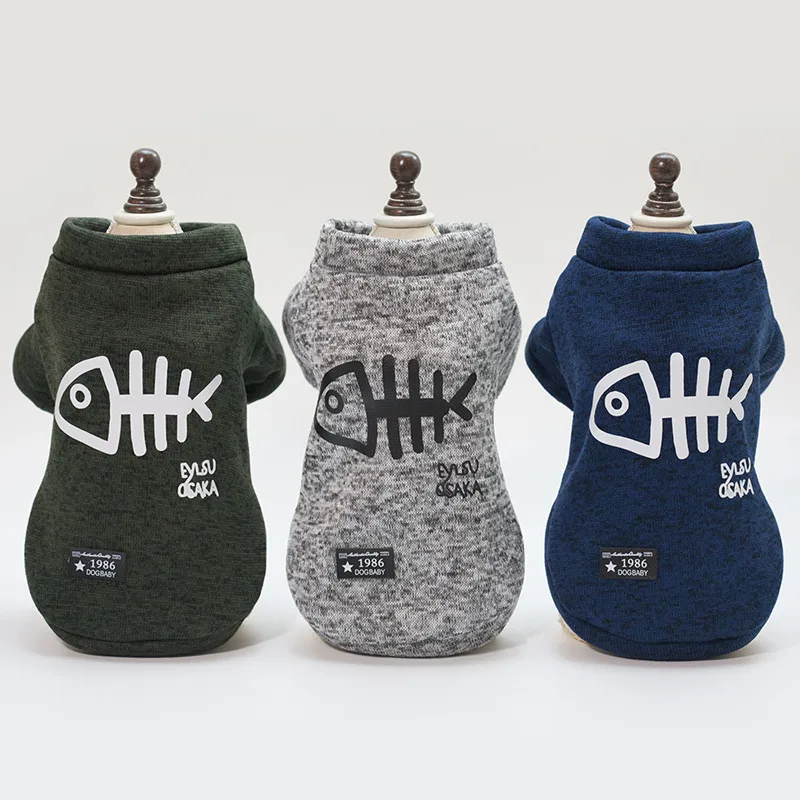 SENYEPETS 2018 Explosion Models Pet Dog Clothes Autumn and Winter New Fish Bone Sweatshirt |
