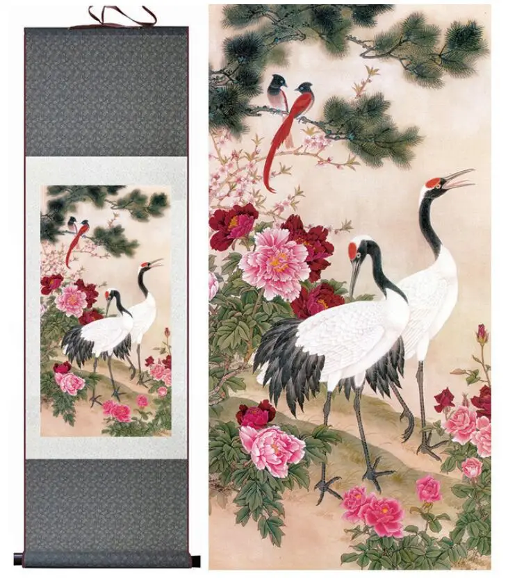 

Birds and flower painting Traditional Chinese Art Painting birds and flowers painting art painting Songhe Mudan